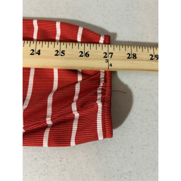 LuLaRoe Jody Dress Womens 2XL Long Sleeve Peasant Smocked Waistband Red Stripes - Picture 11 of 11
